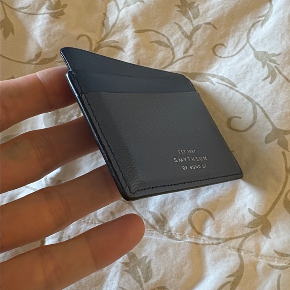 Smythson of Bond St blue Card Case id wallet credit card business - Picture 2 of 7